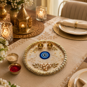 8 Inch Beads Evil Eye Pooja Thali