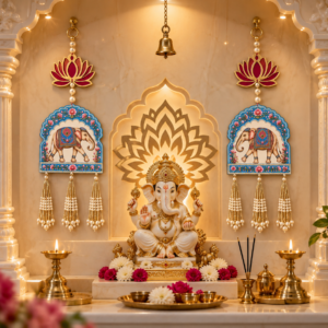 MDF Lotus Elephant Wall Hanging